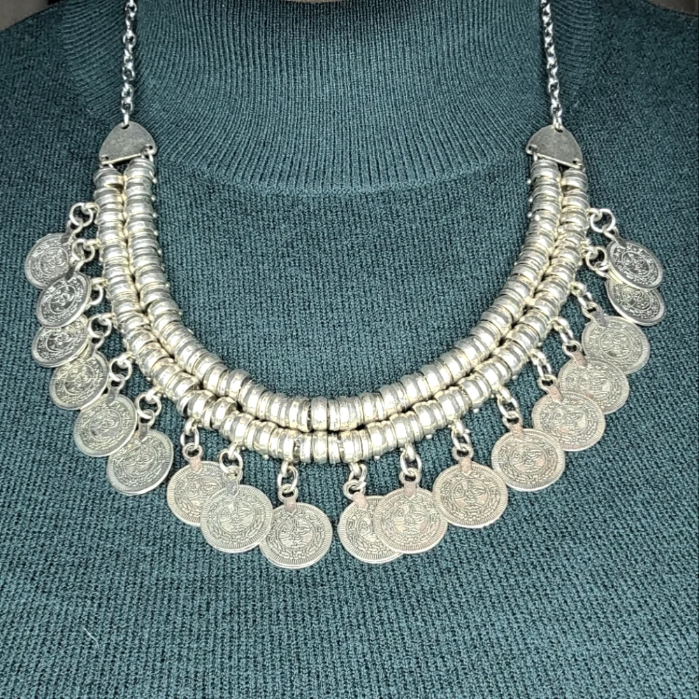 Coin based Silver Necklace - Picture 1 of 3